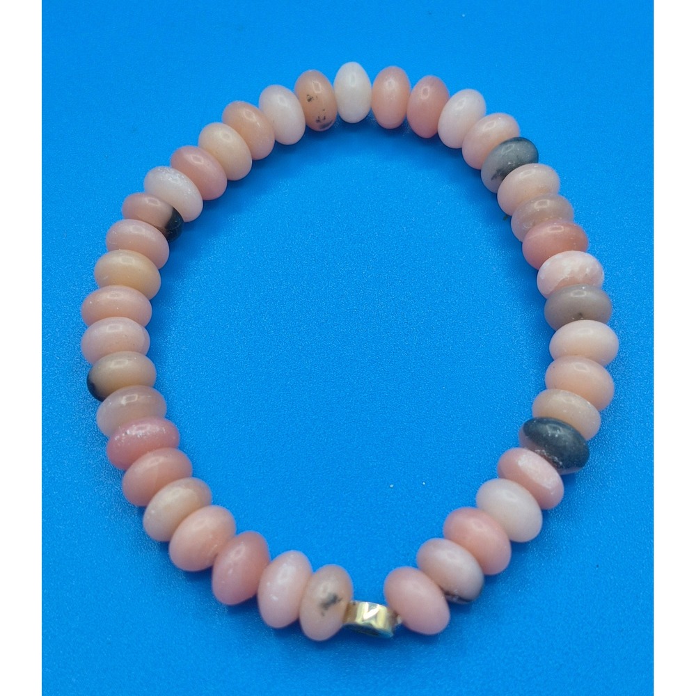 Jay King Pink Opal 925 Sterling Silver Stretch Bracelet Pink Beaded Mine Finds